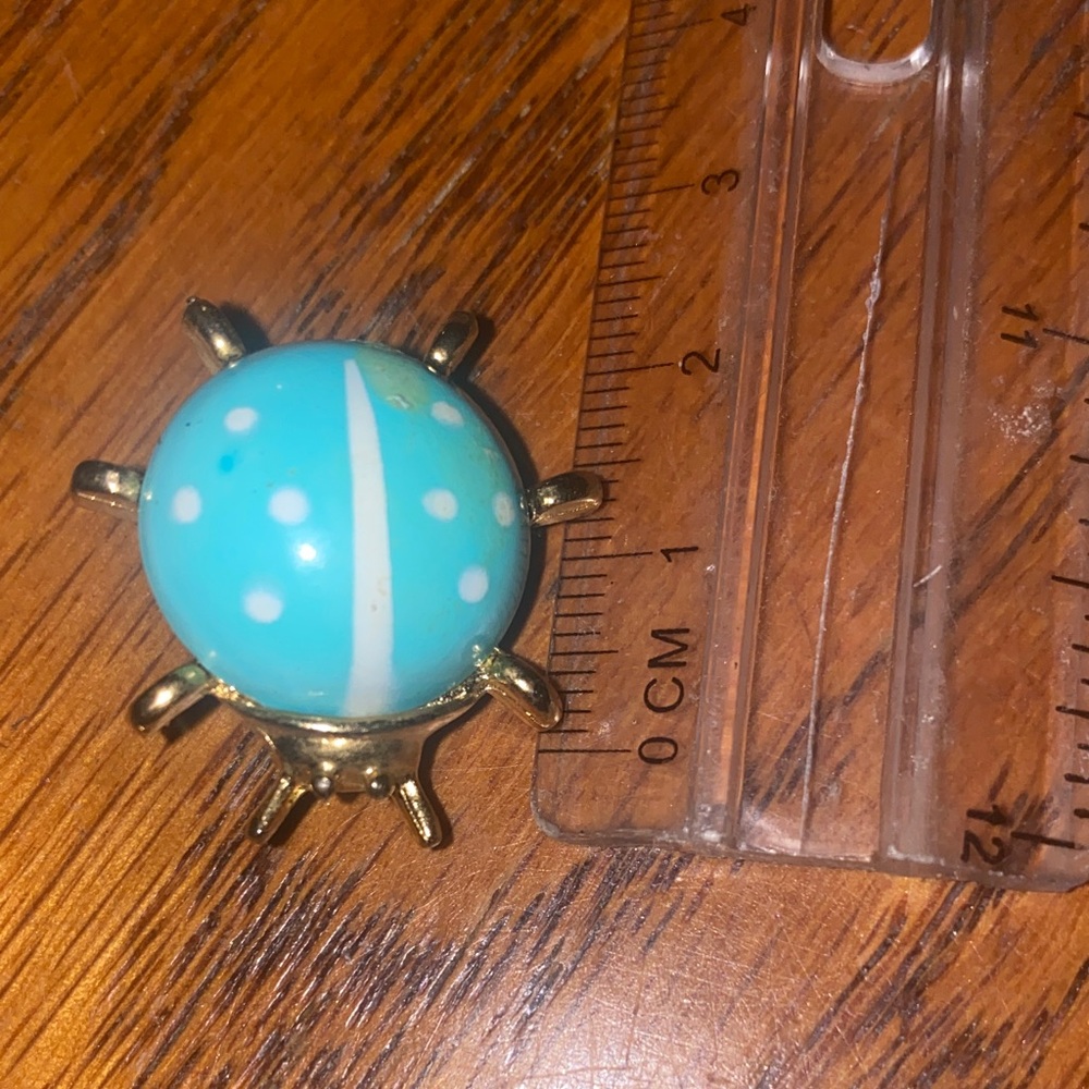 Turquoise and Gold Decorative Knob
